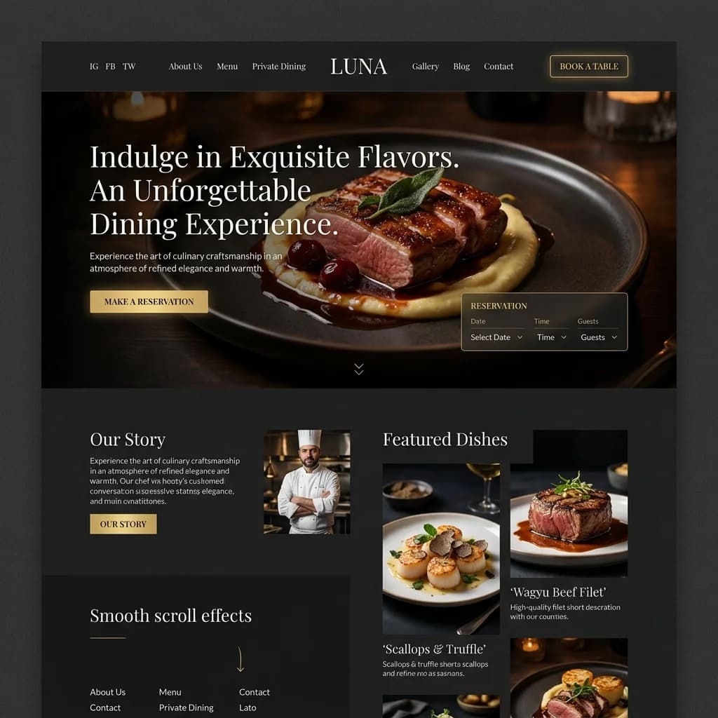 BistroGourmet Restaurant App layout dashboard representation preview